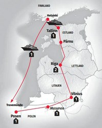 Karte 8 Tage Reise Karte 8 Tage Reise
