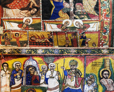 Gondar Kirche Wandmalerei