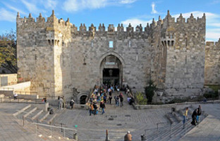 Damaskustour - das schönste Tor der Altstadt Jerusalems gen Norden Richtung Damaskus