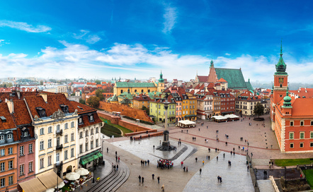 Warschau Marktplatz Panorama Warschau Marktplatz Panorama