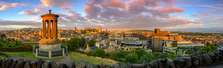 Edinburgh Blick auf Schloss von Carlton Hill