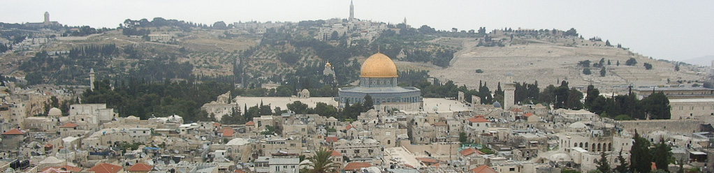 Israel Jerusalem Felsendom und Ölberg