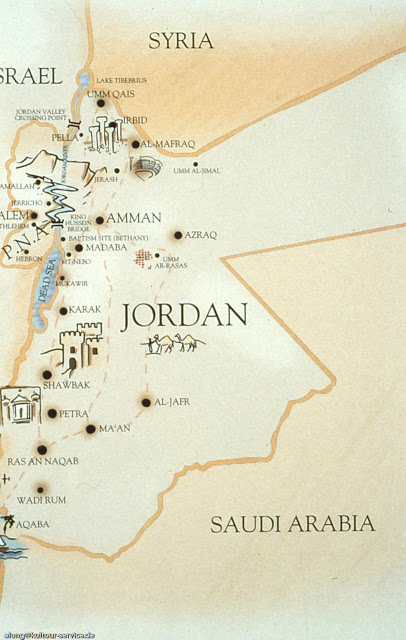 Karte Jordanien