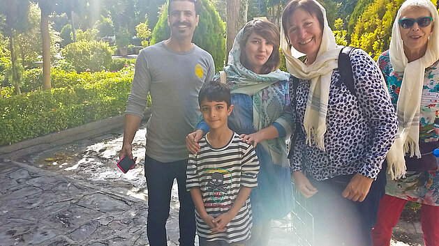 Isfahan eine Familie spricht uns an